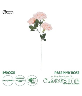 GloboStar® Artificial Garden PALE PINK CLIMBING ROSE BRANCH 21195 Τεχνητό Διακοσμητικό Κλαδί Τριαντάφυλλο απαλό Ροζ Y66cm